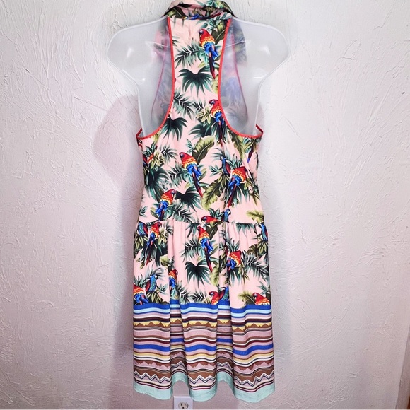 Anthropologie Tropical Print Sleeveless Hawaiian Shirtdress Womens S - Picture 5 of 10